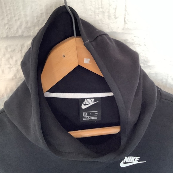 Nike Cropped Oversize Hoodie - Size S - Black - Cotton - P2P 26” - Picture 5 of 7